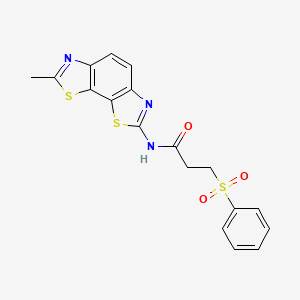 N-(7-methylbenzo[1,2-d:4,3-d']bis(thiazole)-2-yl)-3-(phenylsulfonyl)propanamide