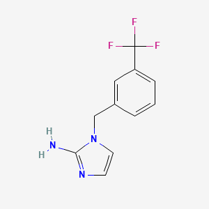 molecular formula C11H10F3N3 B2612872 1-[3-(Trifluoromethyl)benzyl]-1H-imidazol-2-amine CAS No. 1182932-32-6