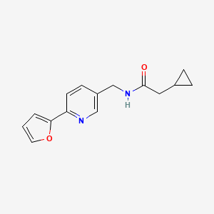 2-cyclopropyl-N-((6-(furan-2-yl)pyridin-3-yl)methyl)acetamide