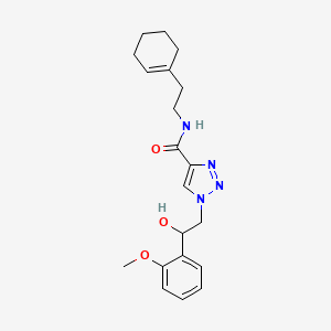 molecular formula C20H26N4O3 B2612888 N-(2-cyclohex-1-en-1-ylethyl)-1-[2-hydroxy-2-(2-methoxyphenyl)ethyl]-1H-1,2,3-triazole-4-carboxamide CAS No. 1396631-39-2