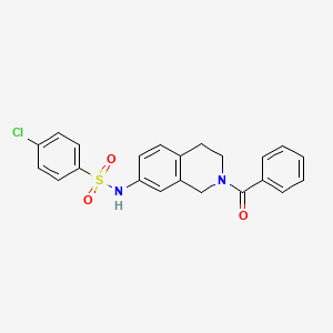 N-(2-benzoyl-1,2,3,4-tetrahydroisoquinolin-7-yl)-4-chlorobenzenesulfonamide