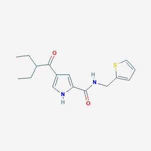 molecular formula C16H20N2O2S B2612892 4-(2-ethylbutanoyl)-N-(2-thienylmethyl)-1H-pyrrole-2-carboxamide CAS No. 478249-20-6