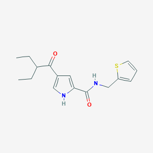 molecular formula C16H20N2O2S B2612892 4-(2-乙基丁酰基)-N-(2-噻吩基甲基)-1H-吡咯-2-甲酰胺 CAS No. 478249-20-6