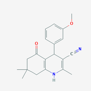 4-(3-Methoxyphenyl)-2,7,7-trimethyl-5-oxo-1,4,5,6,7,8-hexahydro-3-quinolinecarbonitrile