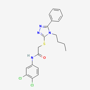 2-[(4-butyl-5-phenyl-4H-1,2,4-triazol-3-yl)sulfanyl]-N-(3,4-dichlorophenyl)acetamide