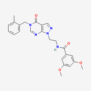 3,5-dimethoxy-N-(2-(5-(2-methylbenzyl)-4-oxo-4,5-dihydro-1H-pyrazolo[3,4-d]pyrimidin-1-yl)ethyl)benzamide