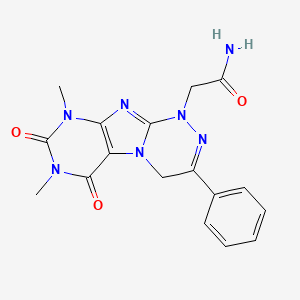 2-(7,9-dimethyl-6,8-dioxo-3-phenyl-6,7,8,9-tetrahydro-[1,2,4]triazino[3,4-f]purin-1(4H)-yl)acetamide