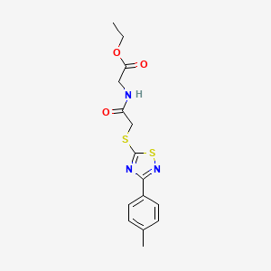 Ethyl 2-(2-((3-(p-tolyl)-1,2,4-thiadiazol-5-yl)thio)acetamido)acetate