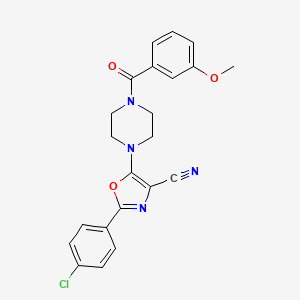 2-(4-Chlorophenyl)-5-(4-(3-methoxybenzoyl)piperazin-1-yl)oxazole-4-carbonitrile