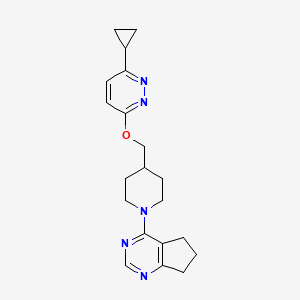 4-[4-[(6-Cyclopropylpyridazin-3-yl)oxymethyl]piperidin-1-yl]-6,7-dihydro-5H-cyclopenta[d]pyrimidine