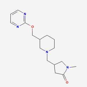 1-Methyl-4-[[3-(pyrimidin-2-yloxymethyl)piperidin-1-yl]methyl]pyrrolidin-2-one
