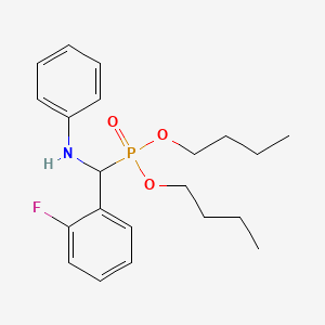N-[dibutoxyphosphoryl-(2-fluorophenyl)methyl]aniline