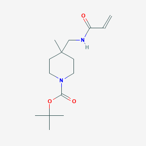molecular formula C15H26N2O3 B2612949 Tert-butyl 4-methyl-4-[(prop-2-enoylamino)methyl]piperidine-1-carboxylate CAS No. 2361871-97-6