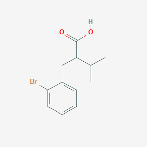 molecular formula C12H15BrO2 B2612952 2-[(2-Bromophenyl)methyl]-3-methylbutanoic acid CAS No. 1249965-21-6