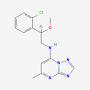 molecular formula C15H16ClN5O B2612970 N-[2-(2-Chlorophenyl)-2-methoxyethyl]-5-methyl-[1,2,4]triazolo[1,5-a]pyrimidin-7-amine CAS No. 2380086-49-5