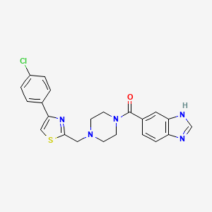 (1H-benzo[d]imidazol-5-yl)(4-((4-(4-chlorophenyl)thiazol-2-yl)methyl)piperazin-1-yl)methanone