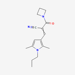 2-(azetidine-1-carbonyl)-3-(2,5-dimethyl-1-propyl-1H-pyrrol-3-yl)prop-2-enenitrile