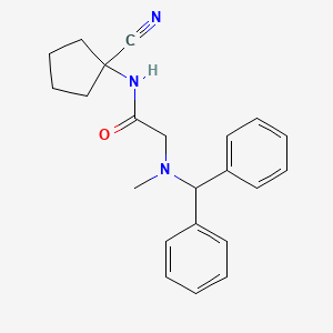 molecular formula C22H25N3O B2612988 N-(1-cyanocyclopentyl)-2-[(diphenylmethyl)(methyl)amino]acetamide CAS No. 1181505-13-4