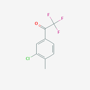 molecular formula C9H6ClF3O B2612999 1-(3-Chloro-4-methylphenyl)-2,2,2-trifluoroethanone CAS No. 886370-18-9