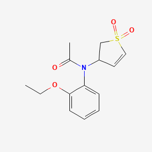 molecular formula C14H17NO4S B2613004 N-(1,1-dioxo(3-2,3-dihydrothienyl))-N-(2-ethoxyphenyl)acetamide CAS No. 878724-89-1