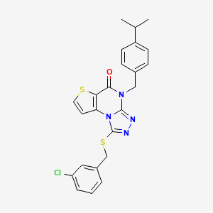 1-((3-chlorobenzyl)thio)-4-(4-isopropylbenzyl)thieno[2,3-e][1,2,4]triazolo[4,3-a]pyrimidin-5(4H)-one