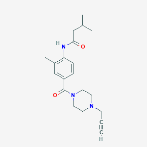 molecular formula C20H27N3O2 B2613019 3-methyl-N-{2-methyl-4-[4-(prop-2-yn-1-yl)piperazine-1-carbonyl]phenyl}butanamide CAS No. 1394716-04-1