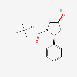 molecular formula C15H21NO3 B2613023 (2S,4S)-叔丁基4-羟基-2-苯基吡咯烷-1-羧酸酯 CAS No. 635724-45-7