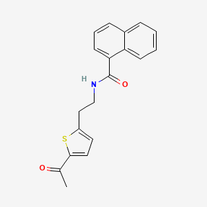 molecular formula C19H17NO2S B2613041 N-(2-(5-乙酰噻吩-2-基)乙基)-1-萘酰胺 CAS No. 2034569-93-0