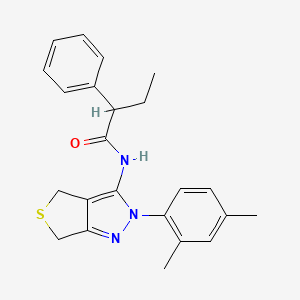 molecular formula C23H25N3OS B2613047 N-[2-(2,4-dimethylphenyl)-4,6-dihydrothieno[3,4-c]pyrazol-3-yl]-2-phenylbutanamide CAS No. 450344-62-4