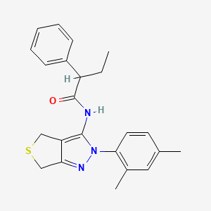 molecular formula C23H25N3OS B2613047 N-[2-(2,4-二甲苯基)-4,6-二氢噻吩并[3,4-c]吡唑-3-基]-2-苯基丁酰胺 CAS No. 450344-62-4