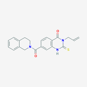 molecular formula C21H19N3O2S B2613053 3-allyl-7-(3,4-dihydroisoquinolin-2(1H)-ylcarbonyl)-2-thioxo-2,3-dihydroquinazolin-4(1H)-one CAS No. 361475-17-4