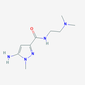 molecular formula C9H17N5O B2613061 5-amino-N-[2-(dimethylamino)ethyl]-1-methyl-1H-pyrazole-3-carboxamide CAS No. 1856081-74-7