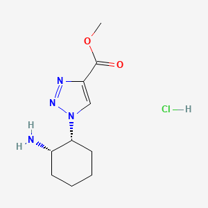 molecular formula C10H17ClN4O2 B2613062 Rel-methyl 1-((1R,2S)-2-aminocyclohexyl)-1H-1,2,3-triazole-4-carboxylate hydrochloride CAS No. 2137994-15-9