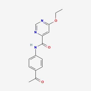 B2613063 N-(4-acetylphenyl)-6-ethoxypyrimidine-4-carboxamide CAS No. 2034634-20-1