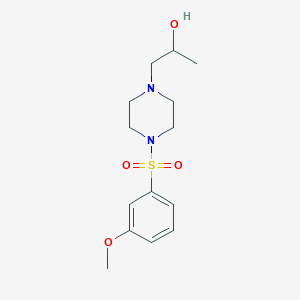 molecular formula C14H22N2O4S B2613068 1-(4-((3-甲氧苯基)磺酰基)哌嗪-1-基)丙烷-2-醇 CAS No. 1421530-43-9