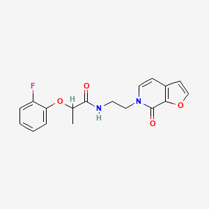 molecular formula C18H17FN2O4 B2613072 2-(2-fluorophenoxy)-N-(2-(7-oxofuro[2,3-c]pyridin-6(7H)-yl)ethyl)propanamide CAS No. 2034323-89-0