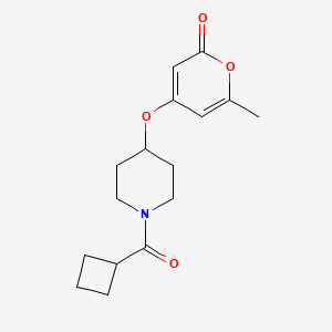 4-((1-(cyclobutanecarbonyl)piperidin-4-yl)oxy)-6-methyl-2H-pyran-2-one
