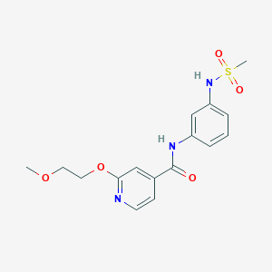 molecular formula C16H19N3O5S B2613090 2-(2-methoxyethoxy)-N-(3-(methylsulfonamido)phenyl)isonicotinamide CAS No. 2034275-68-6