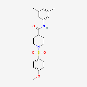 molecular formula C21H26N2O4S B2613093 N-(3,5-dimethylphenyl)-1-(4-methoxyphenyl)sulfonylpiperidine-4-carboxamide CAS No. 923426-55-5