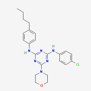 N2-(4-butylphenyl)-N4-(4-chlorophenyl)-6-morpholino-1,3,5-triazine-2,4-diamine