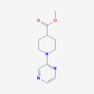 molecular formula C11H15N3O2 B2613095 1-(2-吡嗪基)-4-哌啶甲酸甲酯 CAS No. 860648-97-1