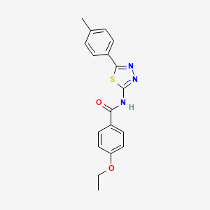 molecular formula C18H17N3O2S B2613105 4-ethoxy-N-[5-(4-methylphenyl)-1,3,4-thiadiazol-2-yl]benzamide CAS No. 391228-06-1