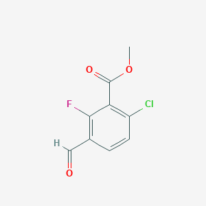 molecular formula C9H6ClFO3 B2613110 Methyl 6-chloro-2-fluoro-3-formylbenzoate CAS No. 1002106-09-3