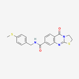 N-(4-(methylthio)benzyl)-5-oxo-3,5-dihydro-2H-thiazolo[2,3-b]quinazoline-8-carboxamide