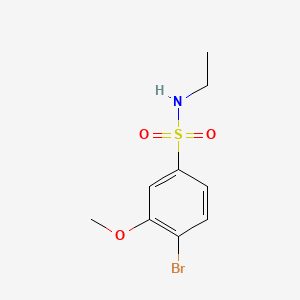 molecular formula C9H12BrNO3S B2613114 4-bromo-N-ethyl-3-methoxybenzenesulfonamide CAS No. 723744-19-2