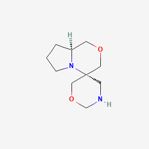 molecular formula C10H18N2O2 B2613119 (4S,8AS)-tetrahydro-1H,3H-spiro[pyrrolo[2,1-c][1,4]oxazine-4,5'-[1,3]oxazinane] CAS No. 2225126-89-4