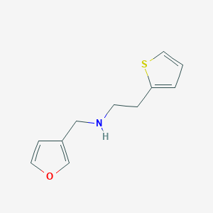 molecular formula C11H13NOS B2613127 N-(furan-3-ylmethyl)-2-(thiophen-2-yl)ethanamine CAS No. 1340264-59-6