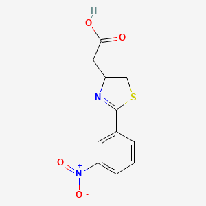 molecular formula C11H8N2O4S B2613136 2-(2-(3-Nitrophenyl)thiazol-4-yl)acetic acid CAS No. 1154918-15-6