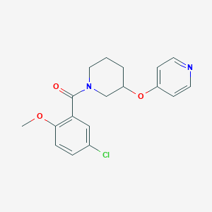 molecular formula C18H19ClN2O3 B2613151 （5-氯-2-甲氧苯基）（3-（吡啶-4-氧基）哌啶-1-基）甲苯酮 CAS No. 2034275-06-2