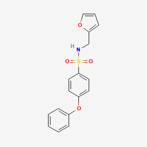 molecular formula C17H15NO4S B2613153 N-(furan-2-ylmethyl)-4-phenoxybenzenesulfonamide CAS No. 670271-81-5